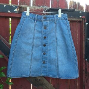 Denim Button Up Skirt